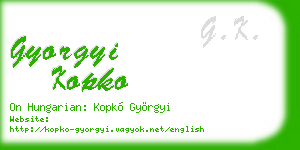 gyorgyi kopko business card