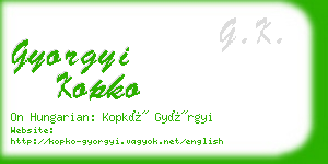 gyorgyi kopko business card
